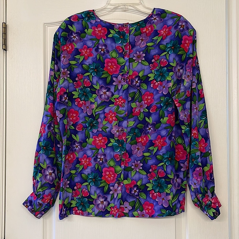 Silk Liz Claiborne suit blouse size 10 - Picture 2 of 5